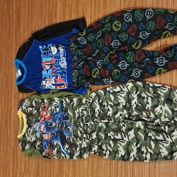 SET OF 2 JUSTICE LEAGUE fleece cotton size 10-12 - Picture 2 of 2